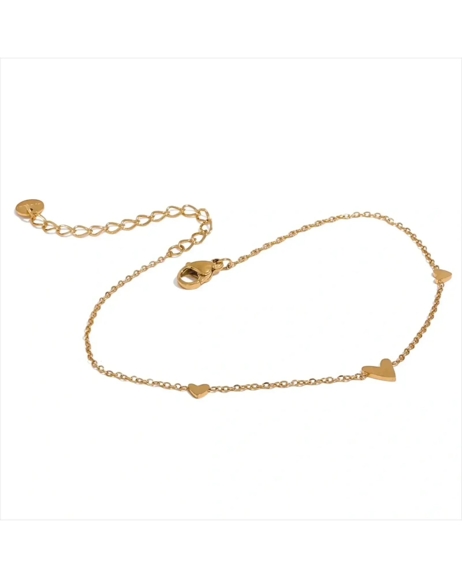 Delicate Heart Anklet, 18K Gold PVD Plated Stainless Steel&nbsp;for Women Rust-Proof by Poised Me Jewelry Studio