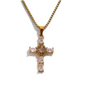 Luxury Pendant Cubic Zirconia Cross Necklace – Multicolor or Silver-Plated Poised Me Jewelry Studio physical Inventory