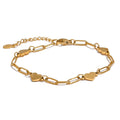 Fashion Stainless Steel Heart Handmade Chain Bracelet Bangle Waterproof Daily Charm Wrist Jewelry Bijoux Femme by PoisedMe