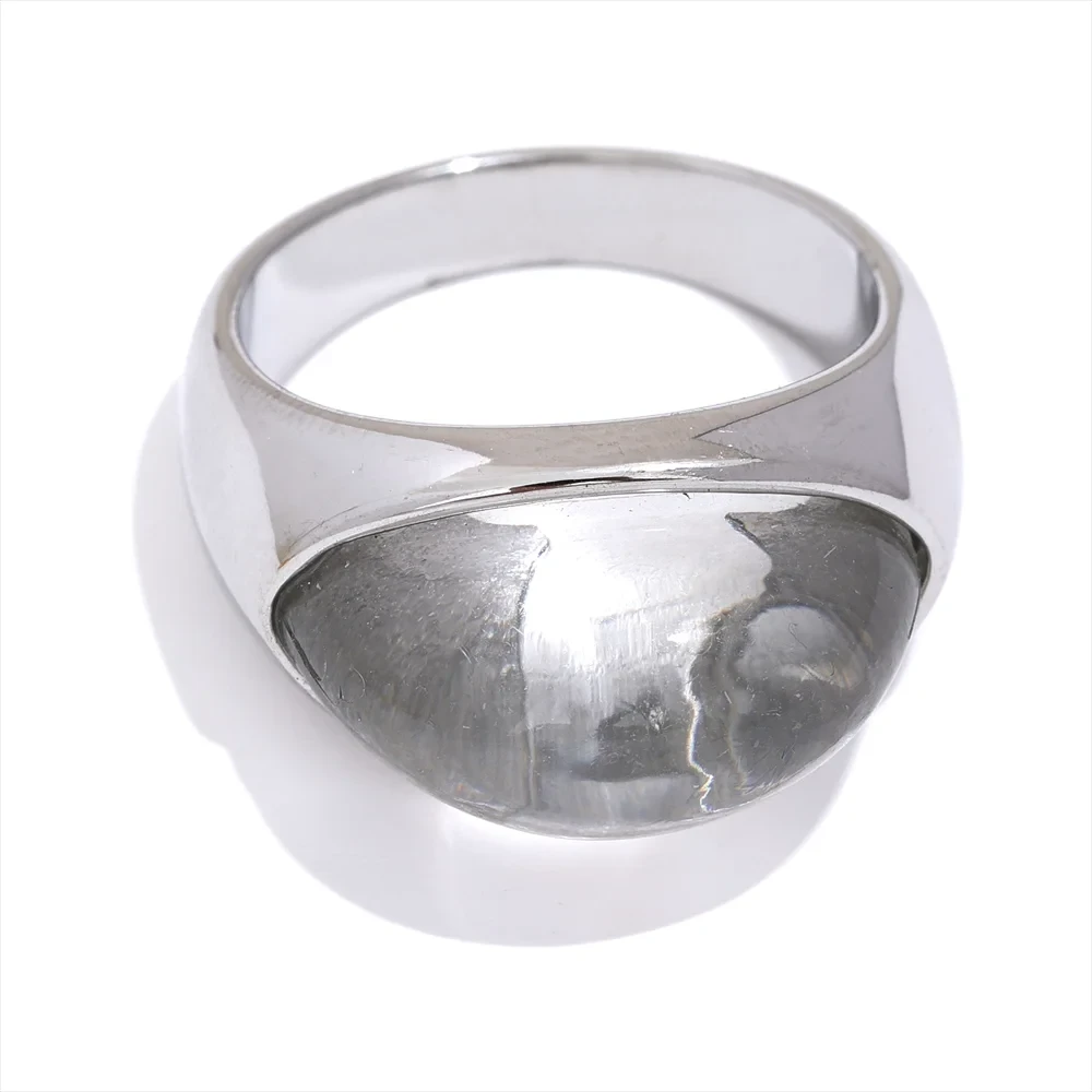 Creative Resin 316L Stainless Steel Geometric Cast Fashion Mysterious Ring Charm High Quality Jewelry Bijoux Women Gift by PoisedMe