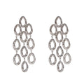 Gold &amp; Silver Dangle Statement Earrings – 18K Plated Stainless Steel | Drop Oval Design, Waterproof Hypoallergenic Jewelry for Women by PoisedMe