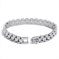 Chain Bracelet Simple 18K Plated Stainless Steel Heavy Metal Texture Fashion Jewelry Men Bijoux Femme Party Waterproof by PoisedMe