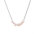 PoisedMe Tarnish Free Natural Pearl Bead Necklace Minimalist Stainless Steel Chain - Necklaces