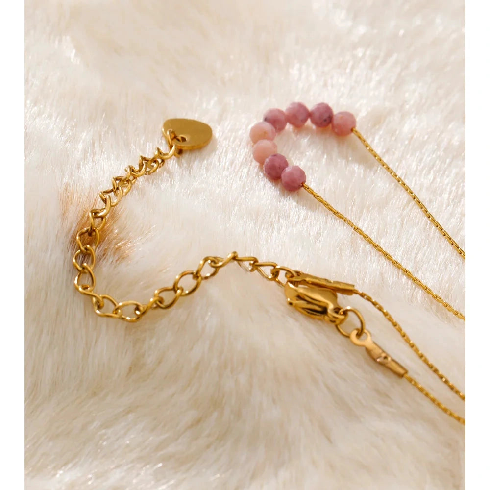 Natural Aventurine Agate Tiger Stone Beads Chain Drop Necklace High Quality Fashion Collar Jewelry Gala Gift Wholesale by PoisedMe