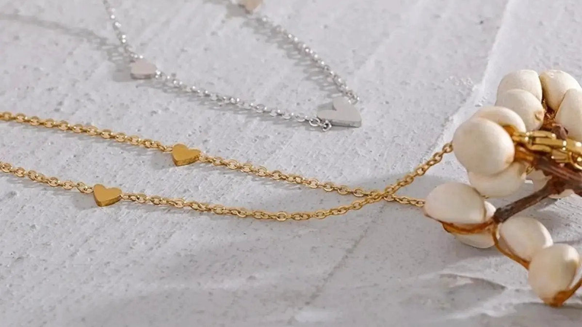 Delicate Heart Anklet, 18K Gold PVD Plated Stainless Steel&nbsp;for Women Rust-Proof by Poised Me Jewelry Studio