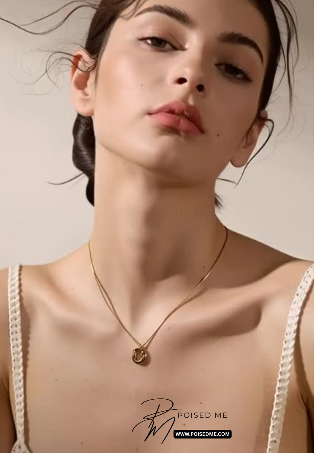 Minimalist Geo. Hollow Circular Pendant Necklace Poised Me Jewelry Studio physical Inventory