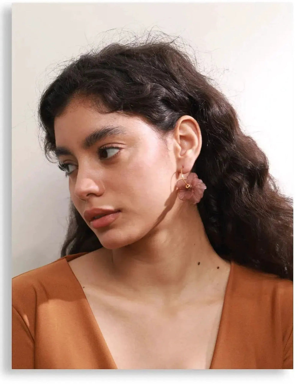 Flower Petal Drop Resin Acrylic 18K Gold PVD Plated Stainless Steel Earrings Multi Color by Poised Me Jewelry Studio