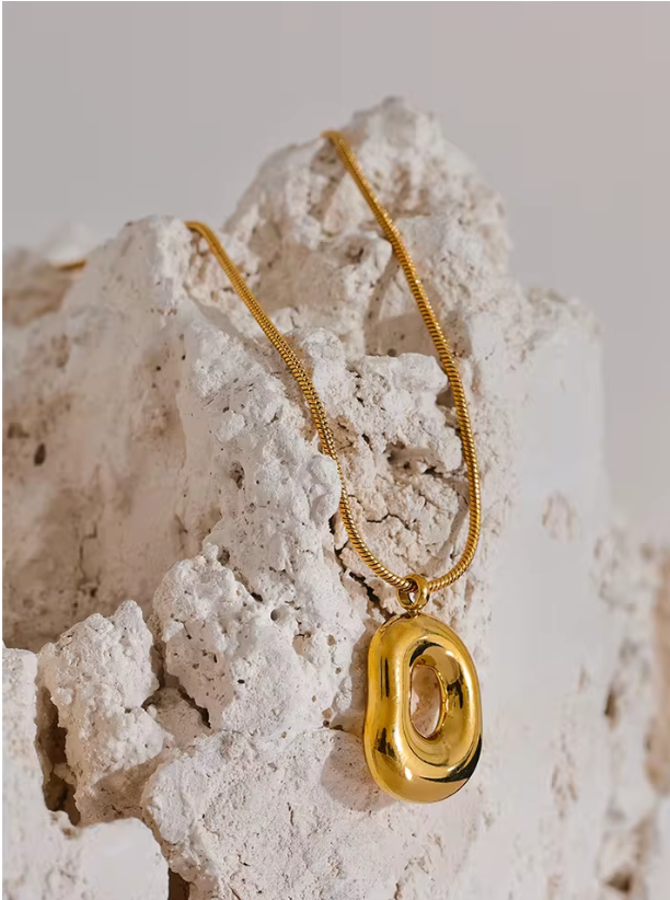 Minimalist Geo. Hollow Circular Pendant Necklace Poised Me Jewelry Studio physical Inventory