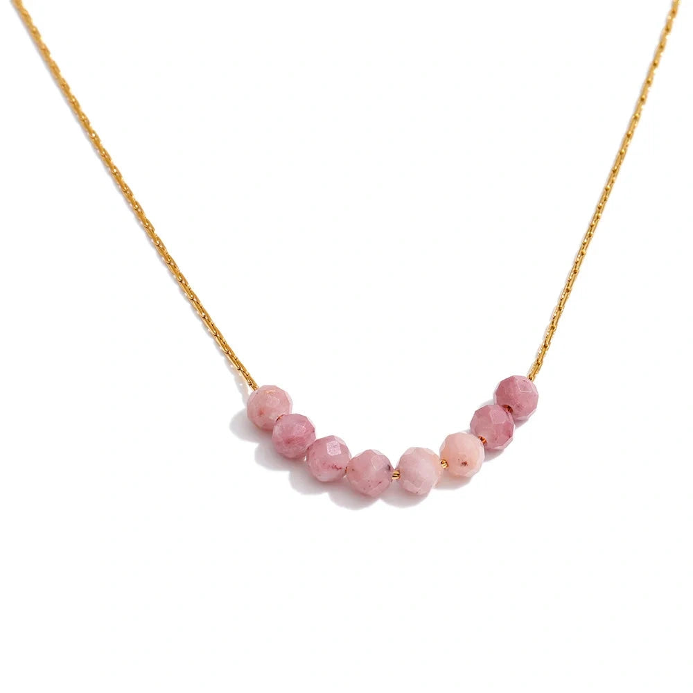 Natural Aventurine Agate Tiger Stone Beads Chain Drop Necklace High Quality Fashion Collar Jewelry Gala Gift Wholesale by PoisedMe