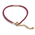 Ancora Ankela Red Crystal Thin Bracelet Popular Fashion Exquisite Bracelet Stainless Steel Beads Handmade Jewelry by PoisedMe
