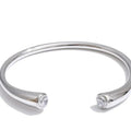 Cubic Zirconia 18K Gold PVD Plated Stainless Steel Open Cuff 60mm Bracelet For Women by Poised Me Jewelry Studio
