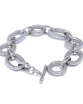 Textured Oval Chain Bracelet Unisex 18K Plated PVD Stainless Steel 316L by Poised Me Jewelry Studio