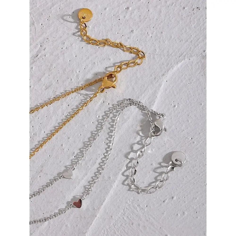 PoisedMe Delicate Heart Charm Anklet - Anklets